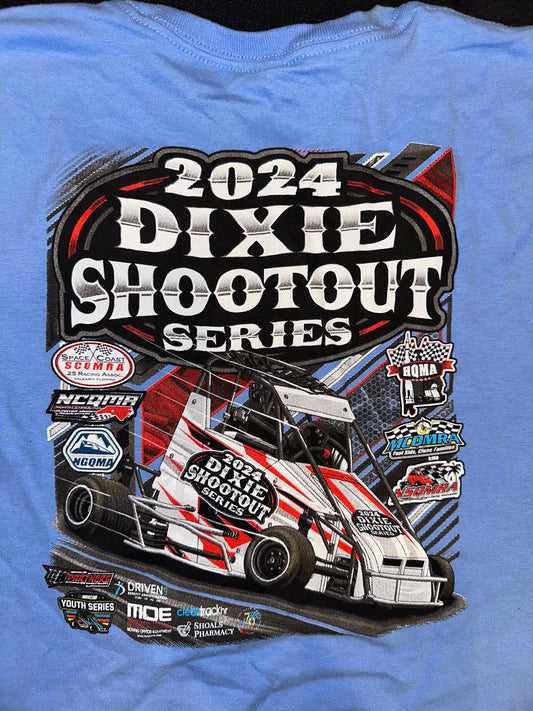 2024 Dixie Shootout Tour Shirt - Blue - Youth Large ONLY