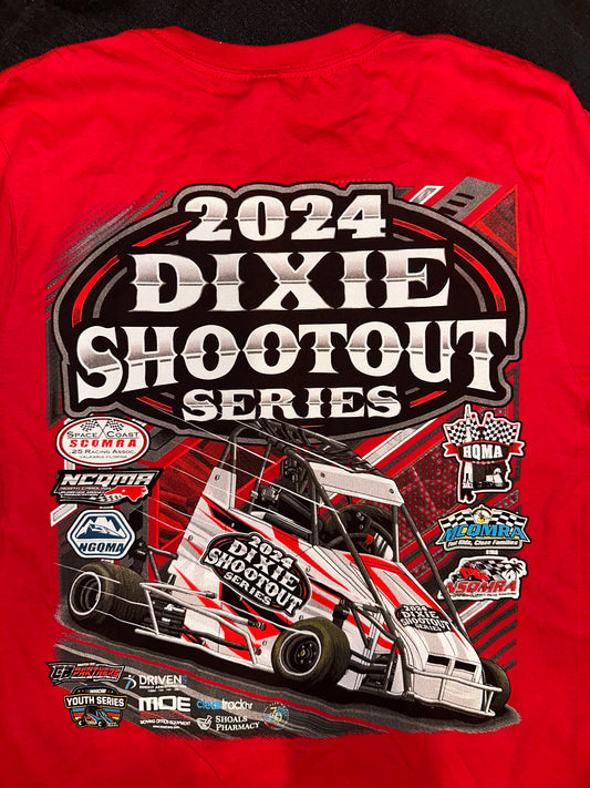 2024 Dixie Shootout Tour Shirt - Red - Adult Small ONLY